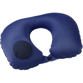 Resim Soulader Seyahat Yastığı U Boyun Yastığı Şişme Boyunluk Taşınabilir Katlanır Havalı Yastık Mavi 