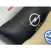 Resim Karva Opel Lüks Deri Oto Yastık Boyun Yastığı 