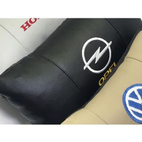 Resim Karva Opel Lüks Deri Oto Yastık Boyun Yastığı 