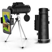 Resim Monoküler Teleskop, 40x60 Yüksek Güçlü Hd Monocular Akıllı Telefon Tutucusu Ve Tripod 