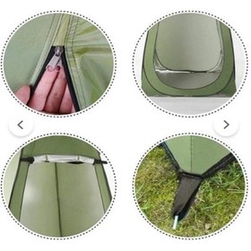 Resim Kamp Plaj Duş Wc Otomatik Giyinme Çadırı 120x120 190 Portatif Çadır Giyinme Çadırı Yağ Yeşili 