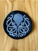 Resim icase Lovecraft Call Of Cthulhu Ktulu Ahtapot Sembol Nakış Patch Peç Yama (8X8 CM) 