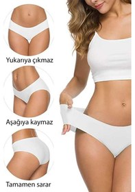 Resim 2 Adet Kadın Dikişsiz Lazer Kesim Esnek İz Yapmayan Külot S5 