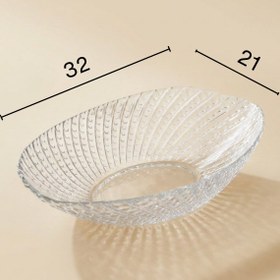 Resim Selen Concept İnci Model El Yapımı Cam Gondol Salata Kasesi Meyvelik ve Sunumluk 2'li Set 