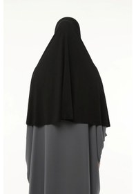 Resim Altobeh Hazır Türban Peçeli Pratik Eşarp Tesettür Nikaplı Hijab - Namaz Örtüsü Sufle 3xl - Siyah Siyah 