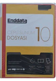 Resim Enddata Ön Cepli Sunum Dosyası 10'lu Kırmızı 1210-2 
