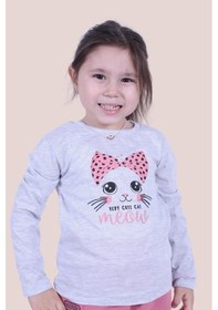 Resim Fyk Kids Kız Çocuk Uzun Kol Sweatshirt Gri 