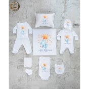 Resim Yzc Home E73 Isme Özel,ısimli, Erkek Bebek 10LU Beyaz Hastane Çıkışı 