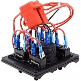 Resim 5'li ON-OFF Toggle Switch Panel - Çakmaklık Çıkışlı 