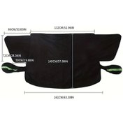 Resim Honeybeeshop Tüm Mevsimler İçin Araç Güneşlik - Black Green Ear Covers Yaz Rüzgar Toz Ve Isı Korumalı Suv Kamyonet Otomobil Uv Kalkanı Şık Güneşlik 