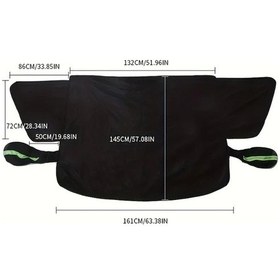 Resim Honeybeeshop Tüm Mevsimler İçin Araç Güneşlik - Black Green Ear Covers Yaz Rüzgar Toz Ve Isı Korumalı Suv Kamyonet Otomobil Uv Kalkanı Şık Güneşlik 
