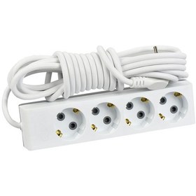 Resim Günsan Dörtlü Çocuk Korumalı Topraklı Grup Priz 5 Metre 