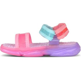 Resim Vicco Flora Cırtlı Işıklı Kız Bebek Sandalet 321.24y.203 Pembe 