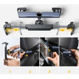 Resim CMT Koltuk Arkası Ayarlanabilir Tablet Telefon Tutucu 
