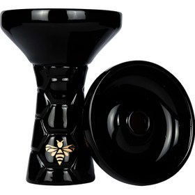 Resim Bee Hookah Nargile Lülesi Phunnel Full Glazed Golden Vein 