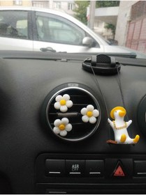Resim ÇiçekAntalya 3lü Mini Soğuk Beyaz Papatya Çiçeği Araba Klima Süsü Klips Süslemeleri Araç Içi Araç Aksesuar 