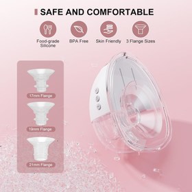 Resim Çift Elektrikli Göğüs Pompası, Eller Serbest, 4 Mod, 9 Seviye, BPA İçermez 
