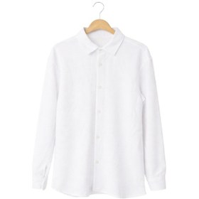 Resim Ahengim Erkek Çocuk Modern Kesim Beyaz Polyester Basic Gömlek Ak8789 