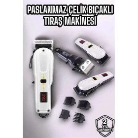 Resim Marsilyan Yeni Nesil Tıraş Makinesi Uzun Şarjlı Paslanmaz Çelik Bıçaklı 