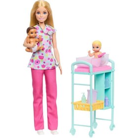 Resim Barbie Kariyer Bebekleri Çocuk Doktoru JMK12 