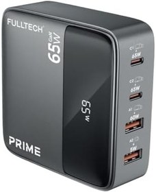 Resim Hızlı Şarj Cihazı, 65W GaN Hızlı Şarj Adaptörü, Güç Şeridi, 2x Type-C Girişi, 2x Usb Girişi, Tam Zamanlı 4 Bağlantı Noktası, Şarj Koruması, Akım Koruması, Yüksek Verimlilik (1.5 Metre) 