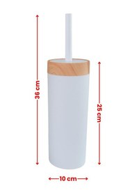 Resim Bambu Desen Wc Klozet Fırçası Plastik, Tuvalet Banyo Wc Temizleme Fırçası Beyaz Beyaz 