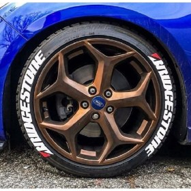 Resim Bombtire Bridgestone Lastik Yazısı 8'li Alman Yapıştırıcı 