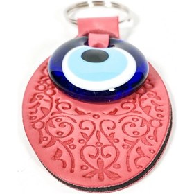 Resim Oval Desenli Nazar Boncuklu Anahtarlık Koruma, Şıklık Ve Geleneksel Zarafet Çok Renkli 