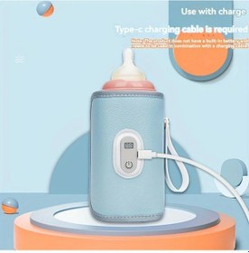 Resim Boatshop1 Mavi Taşınabilir Dijital Ekranlı Şişe Isıtıcı Ev Dış Mekan Usb Isıtma 5 Hızlı Sıcaklık Kontrolü Evrensel Uyumlu 