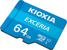 Resim KIOXIA 64GB Exceria Micro SDXC UHS-1 C10 100MB/sn Hafıza Kartı 
