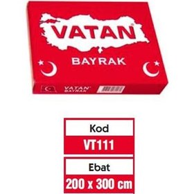 Resim Vatan Türk Bayrağı 200x300 VT111 