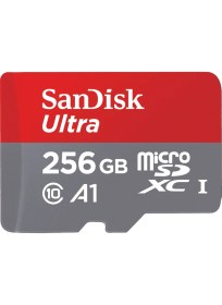 Resim SanDisk Ultra 256GB 100MB/S Class 10 microSDXC Hafıza Kartı + Adaptör SDSQUAR-256G-GN6MA 