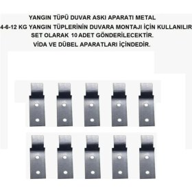 Resim İnterform Interform Yangın Tüpü Metal Askı Aparatı Metal 10'lu Set Vida Dübel Dahil 