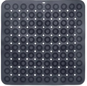 Resim Kare Vantuzlu Banyo Kaydırmaz Paspas- Tırtıklı Ayak Duş Matı Silikon Masaj Pedi 