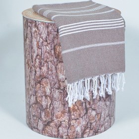 Resim Sultan Peştemal (Kahverengi) %100 Pamuk 90*180 Banyo-Plaj Havlusu 