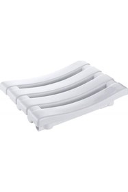 Resim Geseus Çelik Ayna Kare Banyo Taburesi Çok Amaçlı Tabure Beyaz CLK-124 