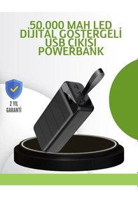 Resim Bfs Ultra Güçlü 50.000 Mah Powerbank Led Ekranlı, Çoklu Bağlantı Seçenekli, Akıllı Koruma Sistemli Çok Renkli 