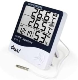 Resim BRF Yonlinesell Htc-2 Problu Termometre Higrometre. Sıcaklık Nem Ölçer Saat 1222207 