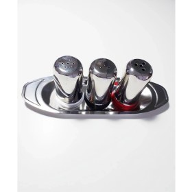 Resim 3'lü Baharatlık Gondol Seti, Şık ve Pratik Mutfak Saklama Çözümü 