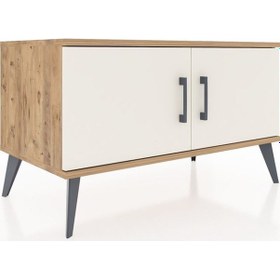 Resim Hyperion Şifonyer 2 Raflı 2 Kapaklı 88x44x48 Çam-aytaşı/antrasit Aytaşı/antrasit 