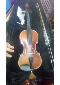 Resim Le Mans Vb-330 Mat Cila Ful Abanoz Aksamlı-4/4 Tam Boy Keman Seti 