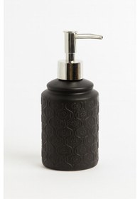 Resim Tekli Cam Pompalı Sabunluk Siyah 