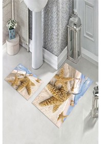 Resim Multi Kaymaz Taban Deniz Yıldızı Banyo Paspas Bp-28 çok renkli 