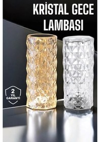 Resim Gece Lambası Kristal Lamba Dokunmatik Şarjlı Hediyelik Çok Renkli 