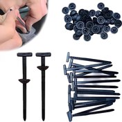 Resim Universal Heavy Duty Zip Ties with Locking Clips - Siyah, 1.5mm Çap, 6.3cm Uzunluk, Motosiklet ve Araba Fender Linerleri, Sıçrama Koruyucuları, Alt Gövde Panelleri, Bagaj Trim Güvenli Yedek Klipsler, Fermuar Bağları 