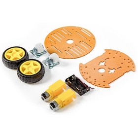 Resim TLS Robotik 2WD Smart Robot Araba Yuvarlak Şase Tekerlekli Araba Seti 