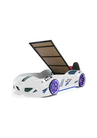 Resim Arabalı Yatak , Beyaz Jaguar Bazalı Arabalı Yatak , Setay Beyaz 