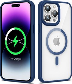 Resim İphone 14 Pro Max Uyumlu Magsafe Wireless Şarj Özellikli Silikon Zore Ege Kılıf-lacivert Lacivert 