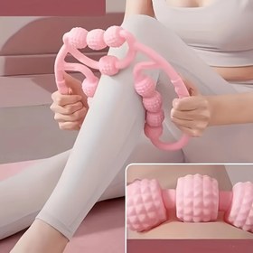 Resim 12 Tekerlekli Çok Renkli Yüksek Yansıtıcı Polimer Yoga Masaj Silindiri - Manuel Kas Gevşetici Tam Vücut Masaj Aleti 