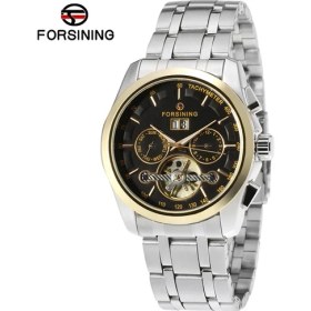 Resim Hanyang C Forsınıng Mekanik Saat Basit Moda Volan Mekanik Saat Takvim Haftası Çelik Kayış Kol Saati Alaşım Saat (Yurt Dışından) 